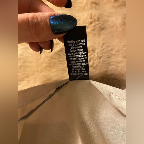 Fun & Flirt Polka Dot Sheer Top Blouse Size medium - Picture 6 of 7